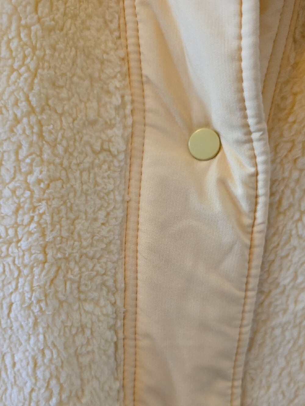 Altar'd State Pale Yellow Sherpa Vest - Picture 2 of 4